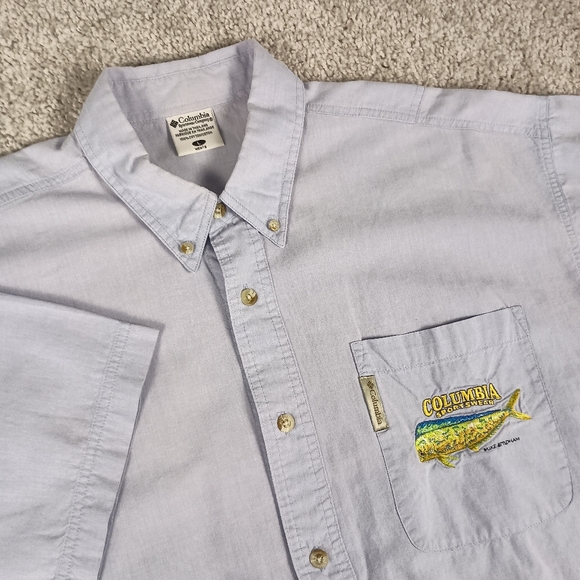Columbia Other - Columbia PFG‎ Embroidered Mahi Mahi Mens Shirt L